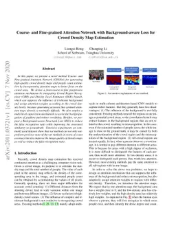 Coarse- and Fine-grained Attention Network with Background-aware Loss
  for Crowd Density Map Estimation