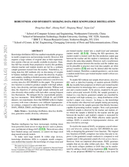 Robustness and Diversity Seeking Data-Free Knowledge Distillation