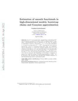 Estimation of smooth functionals in high-dimensional models: bootstrap
  chains and Gaussian approximation