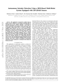 Autonomous Intruder Detection Using a ROS-Based Multi-Robot System
  Equipped with 2D-LiDAR Sensors