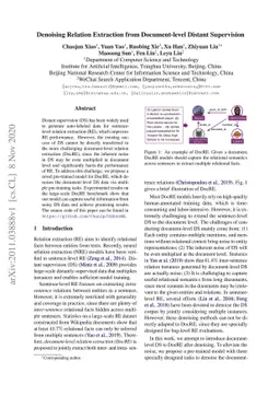 Denoising Relation Extraction from Document-level Distant Supervision
