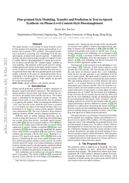 Fine-grained Style Modeling, Transfer and Prediction in Text-to-Speech
  Synthesis via Phone-Level Content-Style Disentanglement