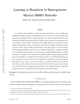 Learning to Beamform in Heterogeneous Massive MIMO Networks