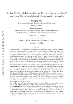 Do We Exploit all Information for Counterfactual Analysis? Benefits of
  Factor Models and Idiosyncratic Correction