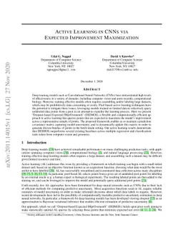 Active Learning in CNNs via Expected Improvement Maximization