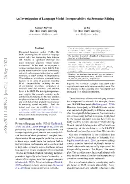 An Investigation of Language Model Interpretability via Sentence Editing