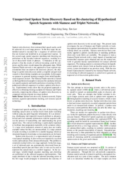 Unsupervised Spoken Term Discovery Based on Re-clustering of
  Hypothesized Speech Segments with Siamese and Triplet Networks