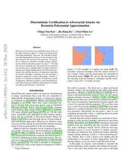 Deterministic Certification to Adversarial Attacks via Bernstein
  Polynomial Approximation
