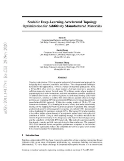 Scalable Deep-Learning-Accelerated Topology Optimization for Additively
  Manufactured Materials
