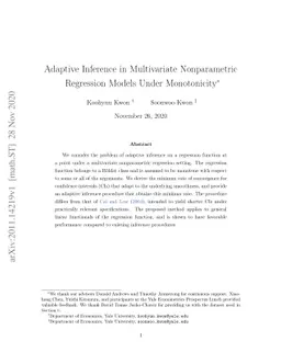 Adaptive Inference in Multivariate Nonparametric Regression Models Under
  Monotonicity