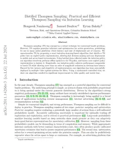 Distilled Thompson Sampling: Practical and Efficient Thompson Sampling
  via Imitation Learning