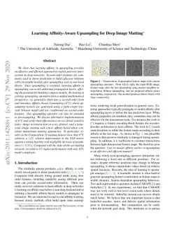 Learning Affinity-Aware Upsampling for Deep Image Matting