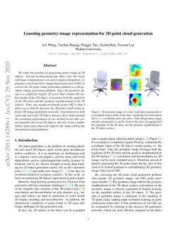 Learning geometry-image representation for 3D point cloud generation
