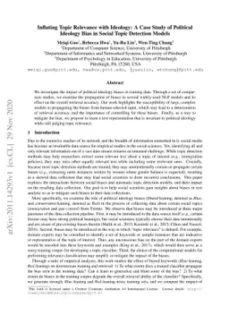 Inflating Topic Relevance with Ideology: A Case Study of Political
  Ideology Bias in Social Topic Detection Models