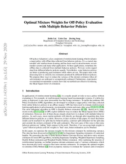 Optimal Mixture Weights for Off-Policy Evaluation with Multiple Behavior
  Policies