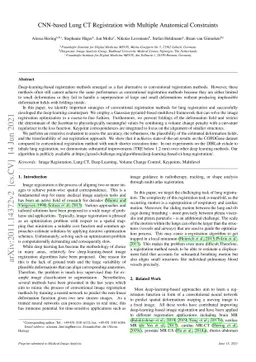 CNN-based Lung CT Registration with Multiple Anatomical Constraints