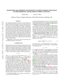 Overcoming Measurement Inconsistency in Deep Learning for Linear Inverse
  Problems: Applications in Medical Imaging
