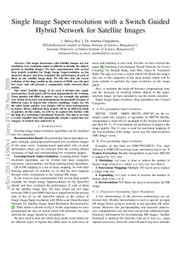 Single Image Super-resolution with a Switch Guided Hybrid Network for
  Satellite Images