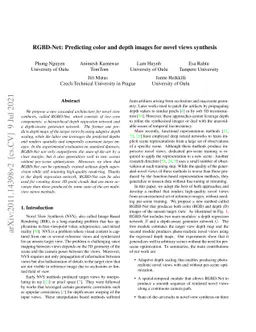 RGBD-Net: Predicting color and depth images for novel views synthesis