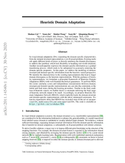 Heuristic Domain Adaptation