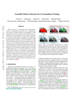 Learnable Motion Coherence for Correspondence Pruning