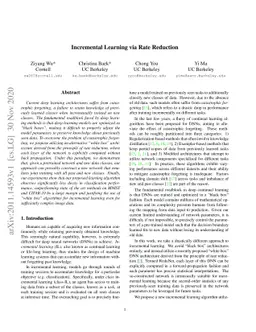 Incremental Learning via Rate Reduction