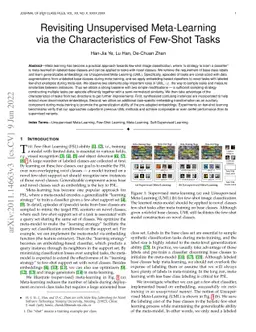 Revisiting Unsupervised Meta-Learning via the Characteristics of
  Few-Shot Tasks