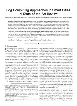 Fog Computing Approaches in Smart Cities: A State-of-the-Art Review