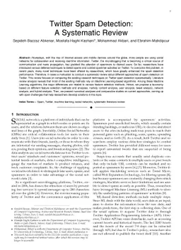 Twitter Spam Detection: A Systematic Review