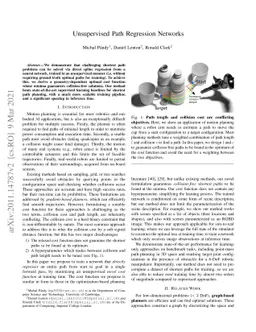 Unsupervised Path Regression Networks