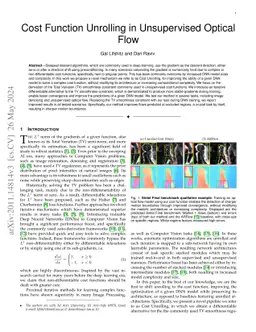 Cost Function Unrolling in Unsupervised Optical Flow