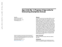 App Limits Bar: A Progress of App Limits for Overcoming Smartphone
  Overuse