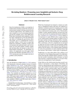 Revisiting Rainbow: Promoting more Insightful and Inclusive Deep
  Reinforcement Learning Research