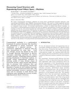 Discovering Causal Structure with Reproducing-Kernel Hilbert Space
  $ε$-Machines