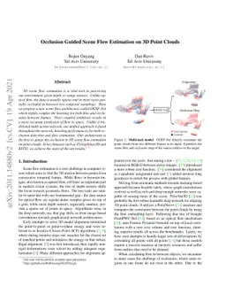Occlusion Guided Scene Flow Estimation on 3D Point Clouds