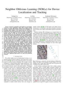 Neighbor Oblivious Learning (NObLe) for Device Localization and Tracking