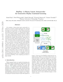 BinPlay: A Binary Latent Autoencoder for Generative Replay Continual
  Learning