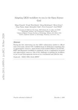 Adapting LIGO workflows to run in the Open Science Grid