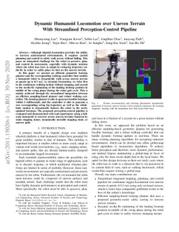 Dynamic Humanoid Locomotion over Uneven Terrain With Streamlined
  Perception-Control Pipeline