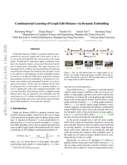 Combinatorial Learning of Graph Edit Distance via Dynamic Embedding