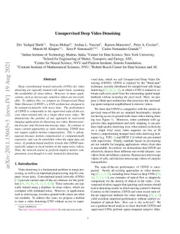 Unsupervised Deep Video Denoising