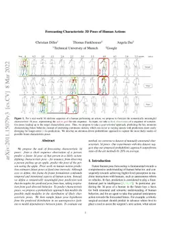 Forecasting Characteristic 3D Poses of Human Actions