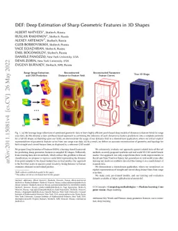DEF: Deep Estimation of Sharp Geometric Features in 3D Shapes