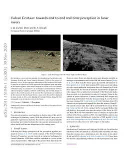 Vulcan Centaur: towards end-to-end real-time perception in lunar rovers