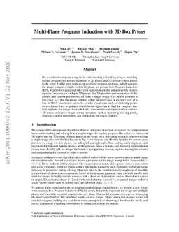 Multi-Plane Program Induction with 3D Box Priors