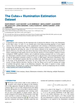 The Cube++ Illumination Estimation Dataset