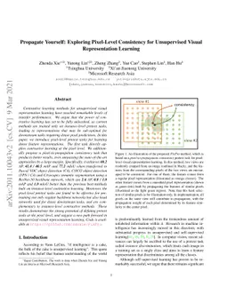 Propagate Yourself: Exploring Pixel-Level Consistency for Unsupervised
  Visual Representation Learning