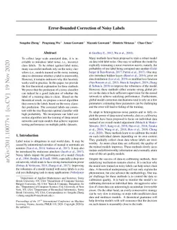 Error-Bounded Correction of Noisy Labels