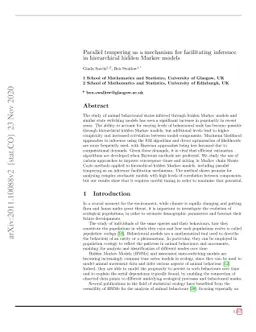 Parallel tempering as a mechanism for facilitating inference in
  hierarchical hidden Markov models