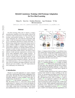 Hybrid Consistency Training with Prototype Adaptation for Few-Shot
  Learning